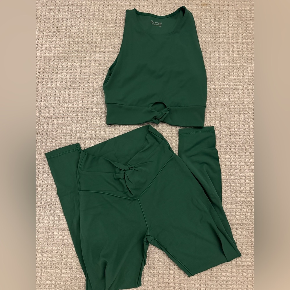 Offline by Aerie Real Me Xtra Twist Legging & Top Set